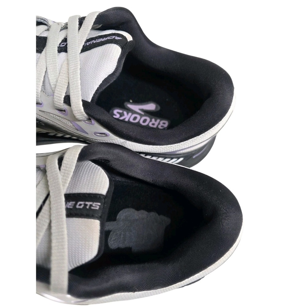 Brooks Adrenaline GTS 23 Womens 9B Medium Running Shoes Grey Purple 1203811B039 - Picture 8 of 13